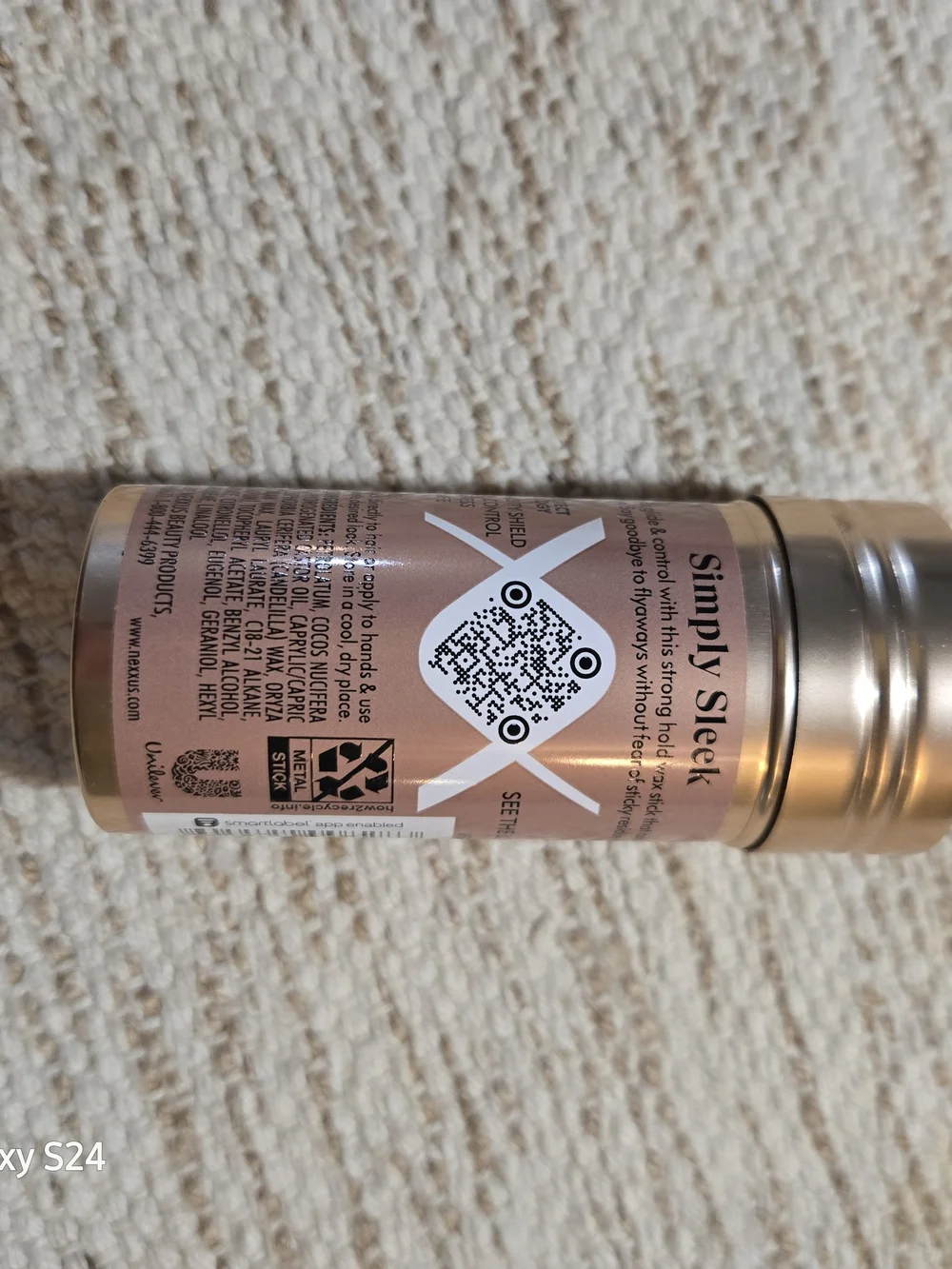 Nexxus Slick Stick Hair Wax - Rose Pink with Metallic Gold Cap